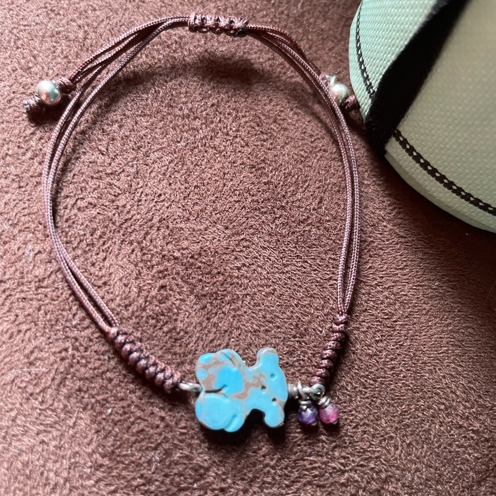 Silver tibet bracelet with Gemstones